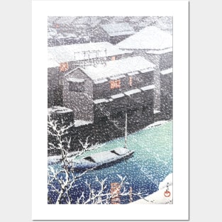 Snow on Ochanomizu by Kawase Hasui Posters and Art